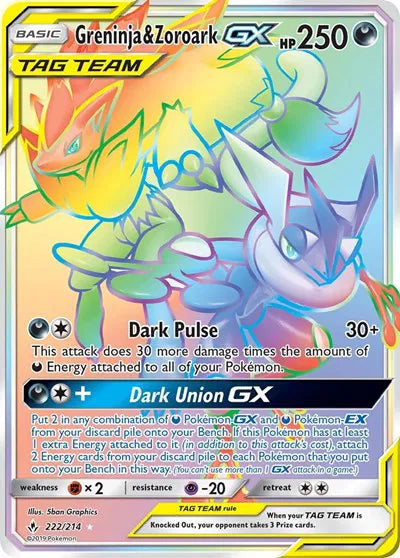 222/214 Greninja & Zoroark GX - Unbroken Bonds