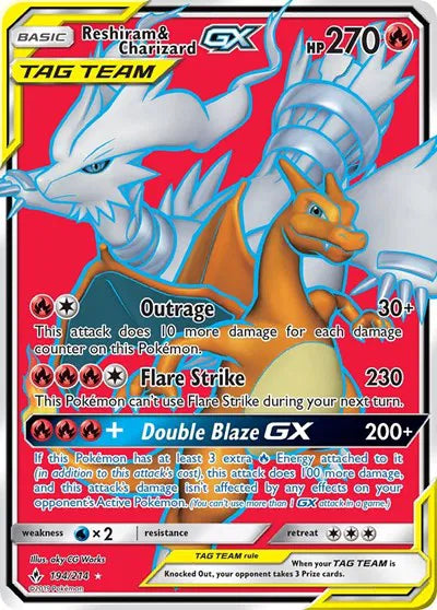 194/214 Reshiram & Charizard GX - Unbroken Bonds