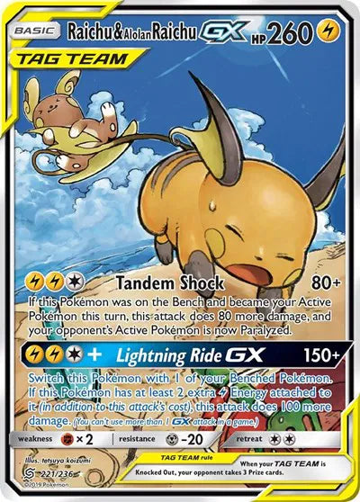 221/236 Raichu & Alolan Raichu GX - Unified Minds