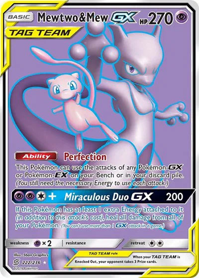 222/236 Mewtwo & Mew GX - Unified Minds