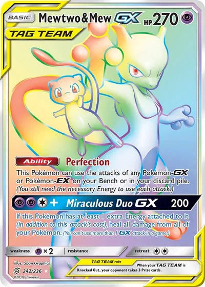 242/236 Mewtwo & Mew GX - Unified Minds