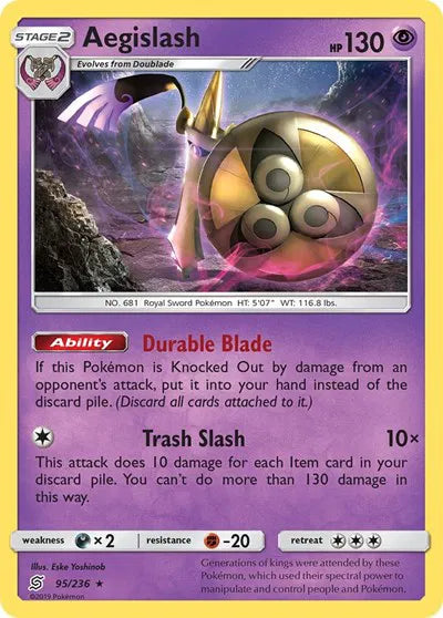 95/236 Aegislash Reverse Holo - Unified Minds