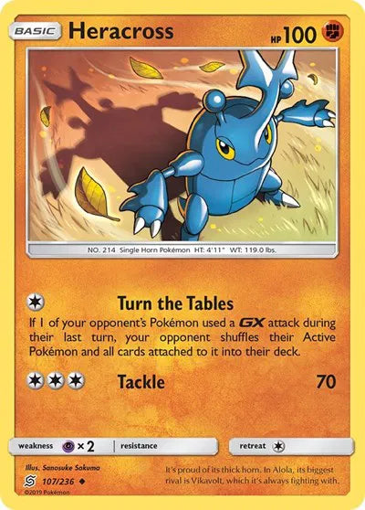 107/236 Heracross Reverse Holo - Unified Minds