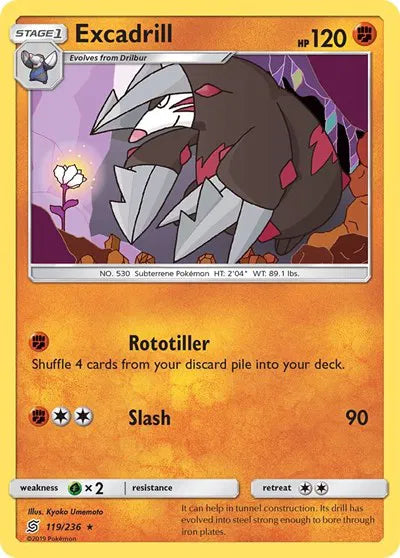 119/236 Excadrill Reverse Holo - Unified Minds