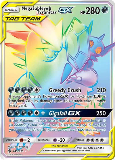 245/236 Mega Sableye & Tyranitar GX - Unified Minds