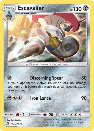 142/236 Escavalier Reverse Holo - Unified Minds