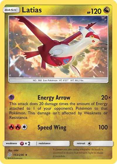 153/236 Latias Reverse Holo - Unified Minds