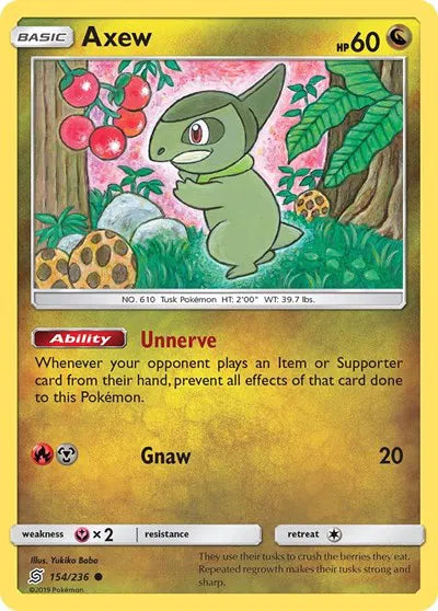154/236 Axew Reverse Holo - Unified Minds