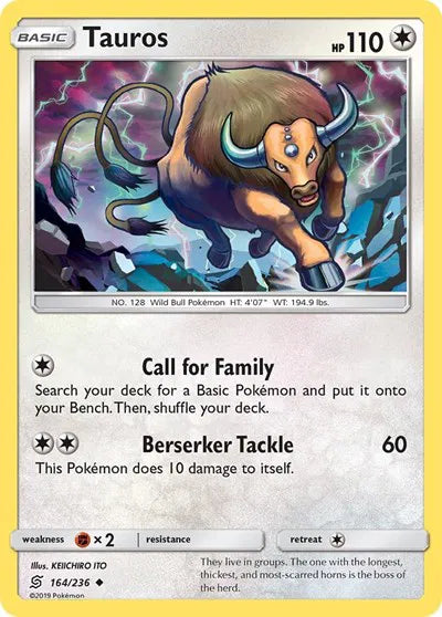 164/236 Tauros Reverse Holo - Unified Minds