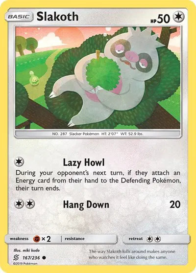 167/236 Slakoth Reverse Holo - Unified Minds