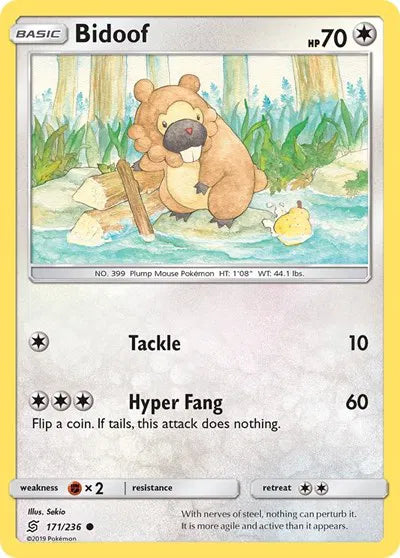 171/236 Bidoof Reverse Holo - Unified Minds