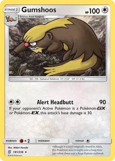 181/236 Gumshoos Reverse Holo - Unified Minds