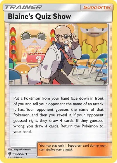 186/236 Blaine's Quiz Show Reverse Holo - Unified Minds