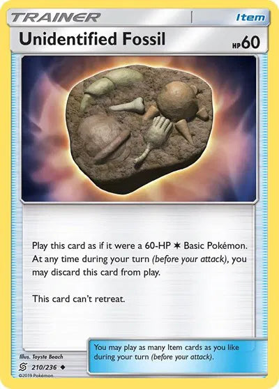 210/236 Unidentified Fossil Reverse Holo - Unified Minds