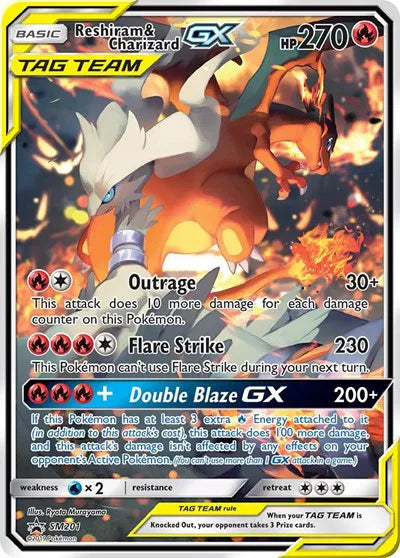 SM201 Reshiram & Charizard GX