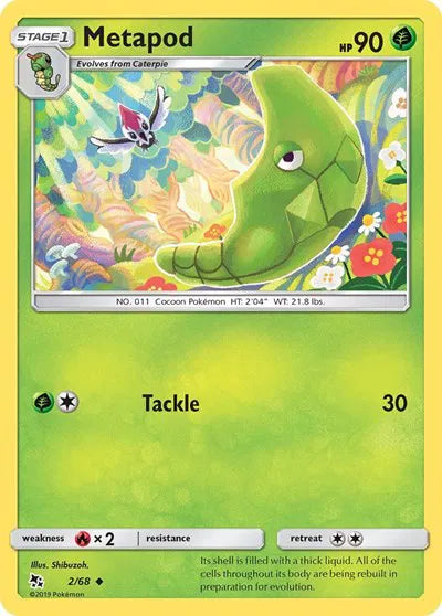 2/68 Metapod Reverse Holo