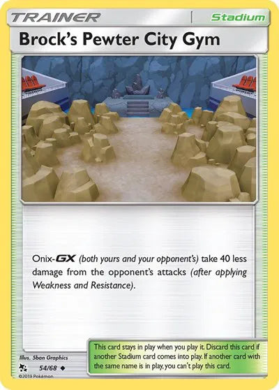 54/68 Brock's Pewter City Gym Reverse Holo
