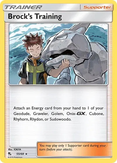 55/68 Brock's Training Holofoil