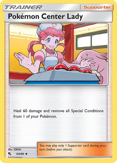 64/68 Pokémon Center Lady Reverse Holo