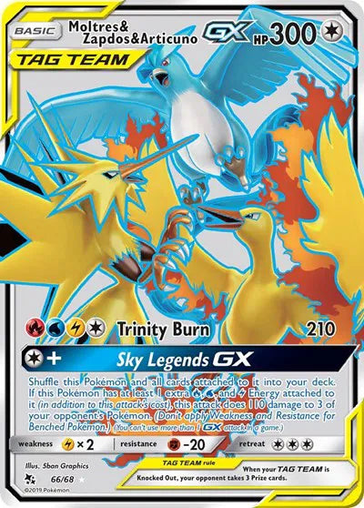 66/68 Moltres & Zapdos & Articuno GX