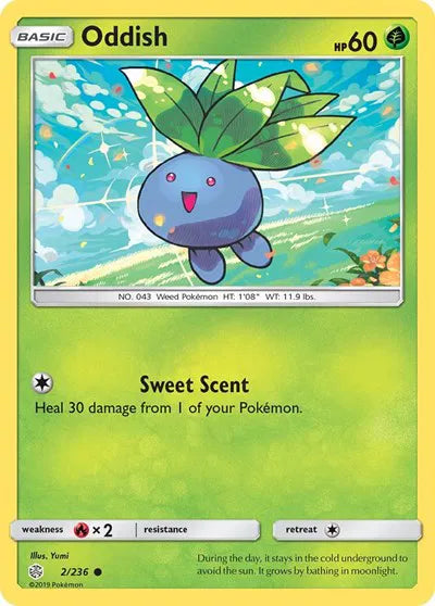 2/236 Oddish Reverse Holo - Cosmic Eclipse - Cosmic Eclipse