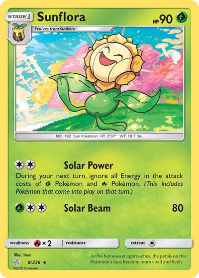 8/236 Sunflora Reverse Holo - Cosmic Eclipse