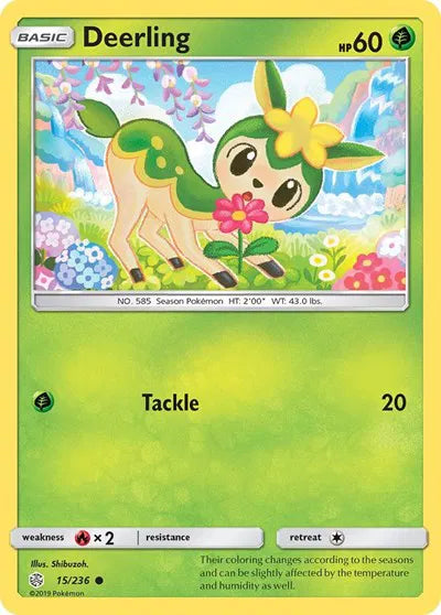 15/236 Deerling Reverse Holo - Cosmic Eclipse