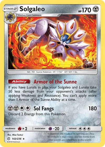 142/236 Solgaleo Holofoil - Cosmic Eclipse