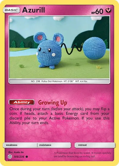 146/236 Azurill Reverse Holo - Cosmic Eclipse