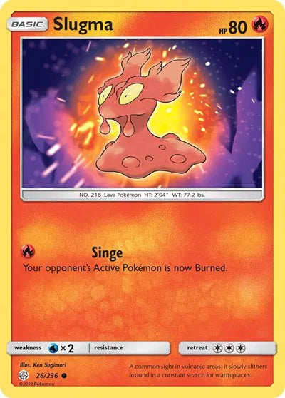 26/236 Slugma Reverse Holo - Cosmic Eclipse