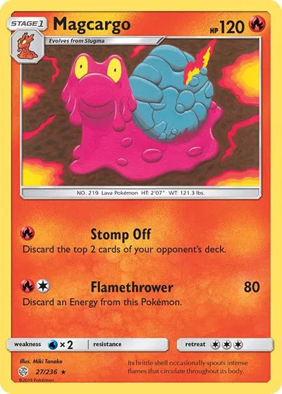 27/236 Magcargo Reverse Holo - Cosmic Eclipse