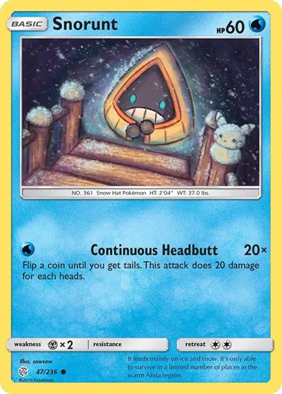 47/236 Snorunt Reverse Holo - Cosmic Eclipse