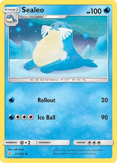 51/236 Sealeo Reverse Holo - Cosmic Eclipse