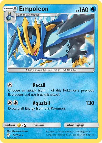 56/236 Empoleon Reverse Holo - Cosmic Eclipse