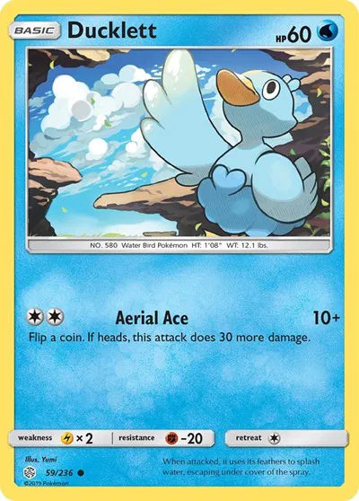 59/236 Ducklett Reverse Holo - Cosmic Eclipse