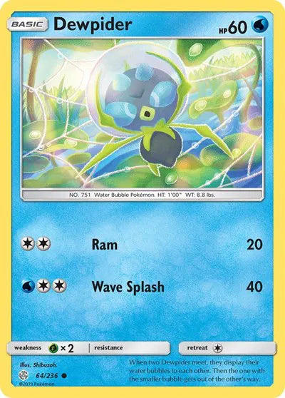 64/236 Dewpider Reverse Holo - Cosmic Eclipse