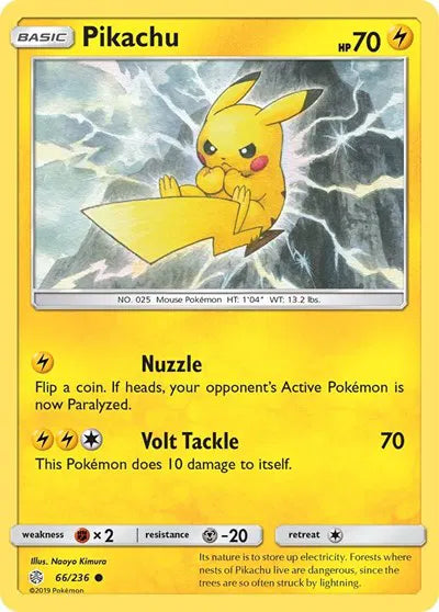 66/236 Pikachu Reverse Holo - Cosmic Eclipse