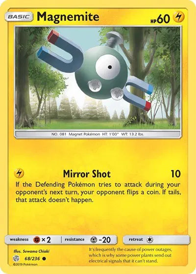 68/236 Magnemite Reverse Holo - Cosmic Eclipse