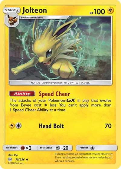 70/236 Jolteon Reverse Holo - Cosmic Eclipse