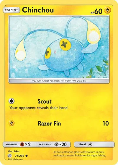 71/236 Chinchou Reverse Holo - Cosmic Eclipse