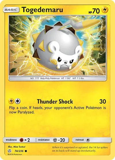 74/236 Togedemaru Reverse Holo - Cosmic Eclipse