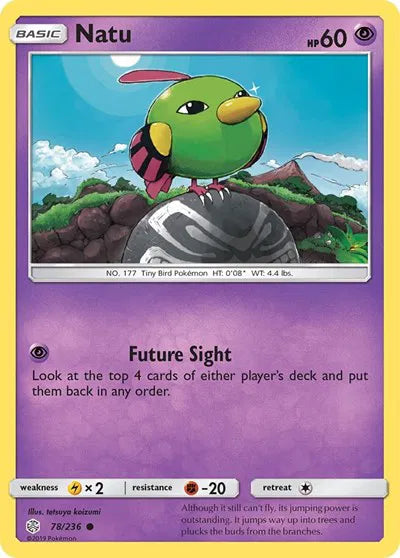 78/236 Natu Reverse Holo - Cosmic Eclipse