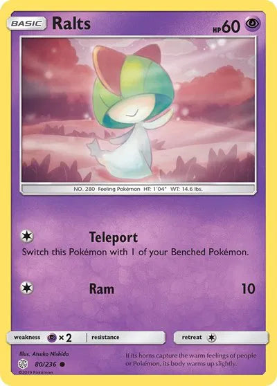 80/236 Ralts Reverse Holo - Cosmic Eclipse
