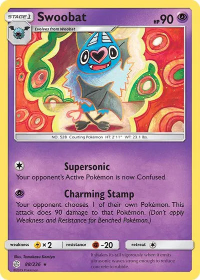 88/236 Swoobat Reverse Holo - Cosmic Eclipse