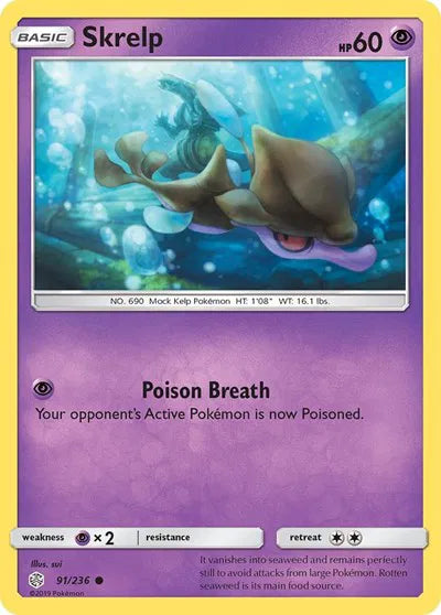 91/236 Skrelp Reverse Holo - Cosmic Eclipse