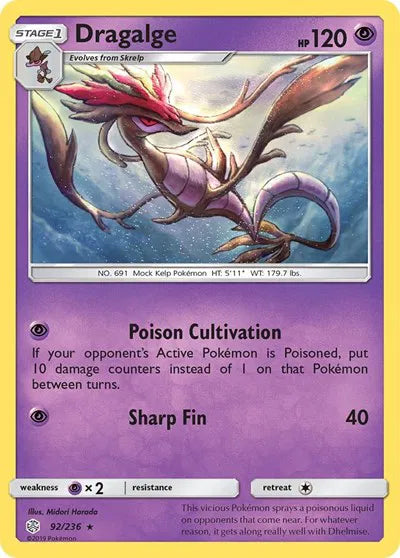 92/236 Dragalge Reverse Holo - Cosmic Eclipse