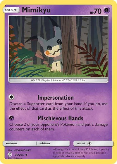 96/236 Mimikyu Reverse Holo - Cosmic Eclipse