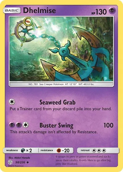 98/236 Dhelmise Reverse Holo - Cosmic Eclipse