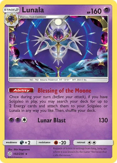 102/236 Lunala Holofoil