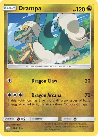 159/236 Drampa Reverse Holo - Cosmic Eclipse